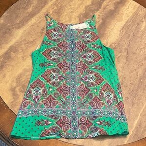 Green Paisley Halter Top